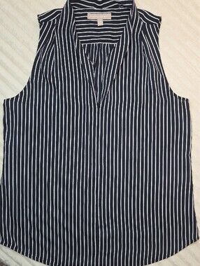 Banana Republic pinstripe sleeveless blouse